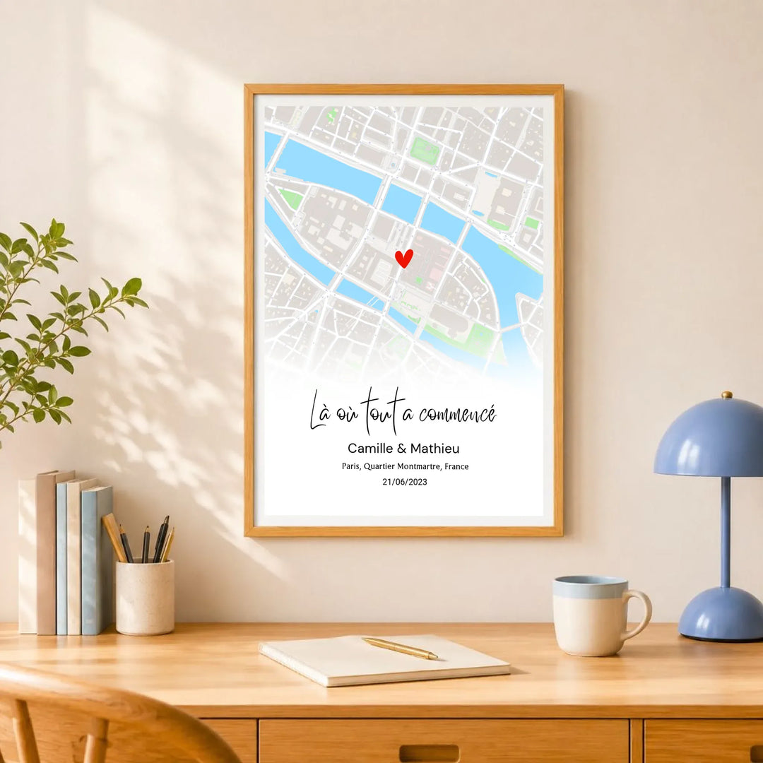 Affiche personnalisée lieu de rencontre