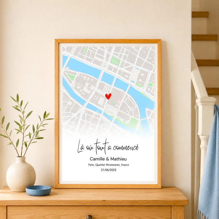 Affiche personnalisée lieu de rencontre