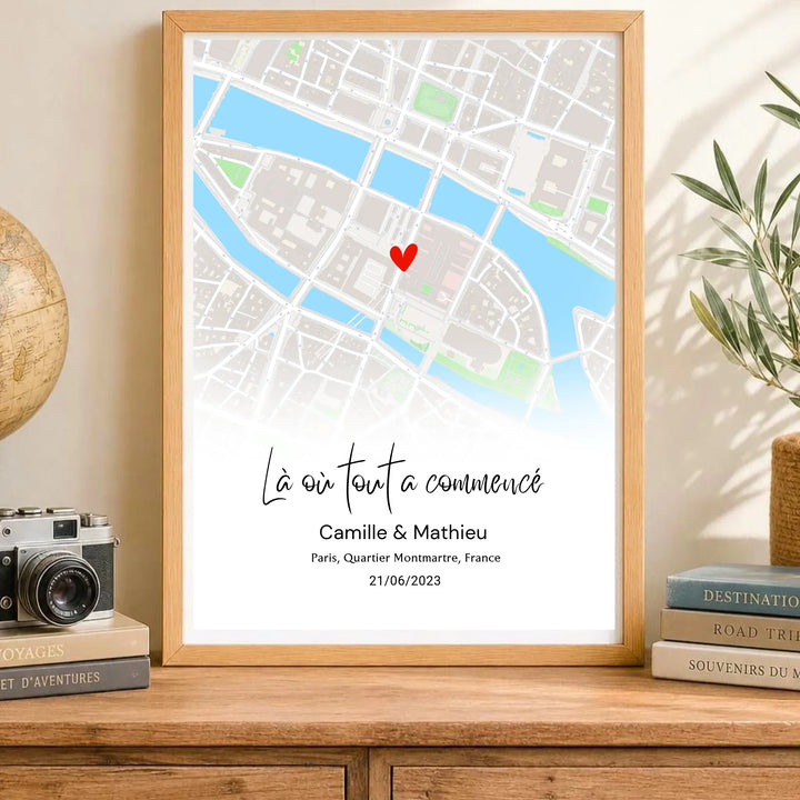 Affiche personnalisée lieu de rencontre