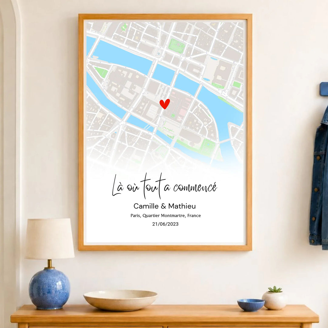 Affiche personnalisée lieu de rencontre