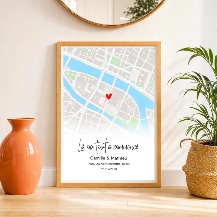 Affiche personnalisée lieu de rencontre