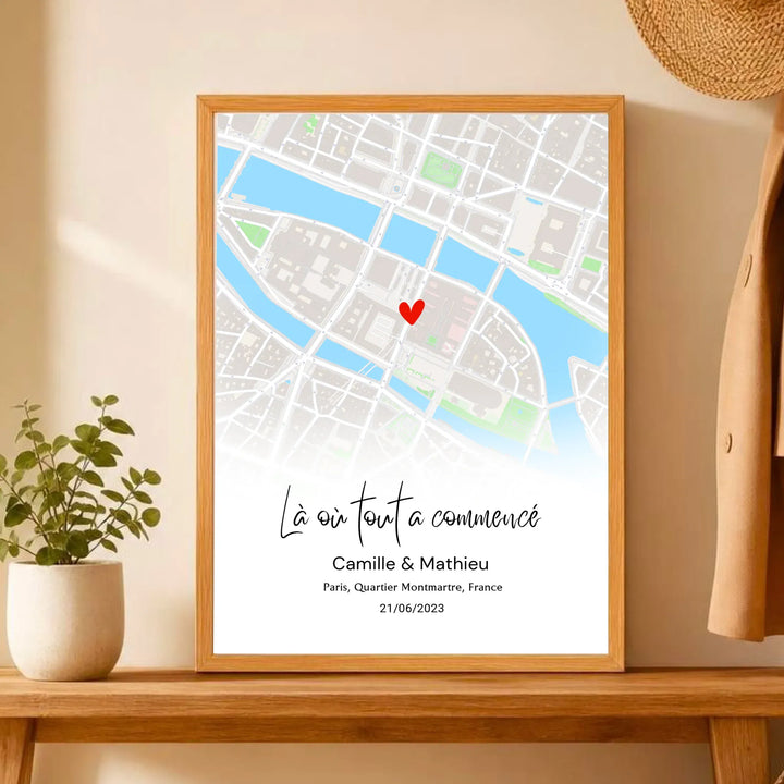 Affiche personnalisée lieu de rencontre