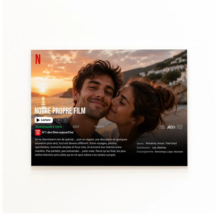 Affiche personnalisée - Notre propre film Horizontal / Poster sans cadre / A4 21x29.7 cm