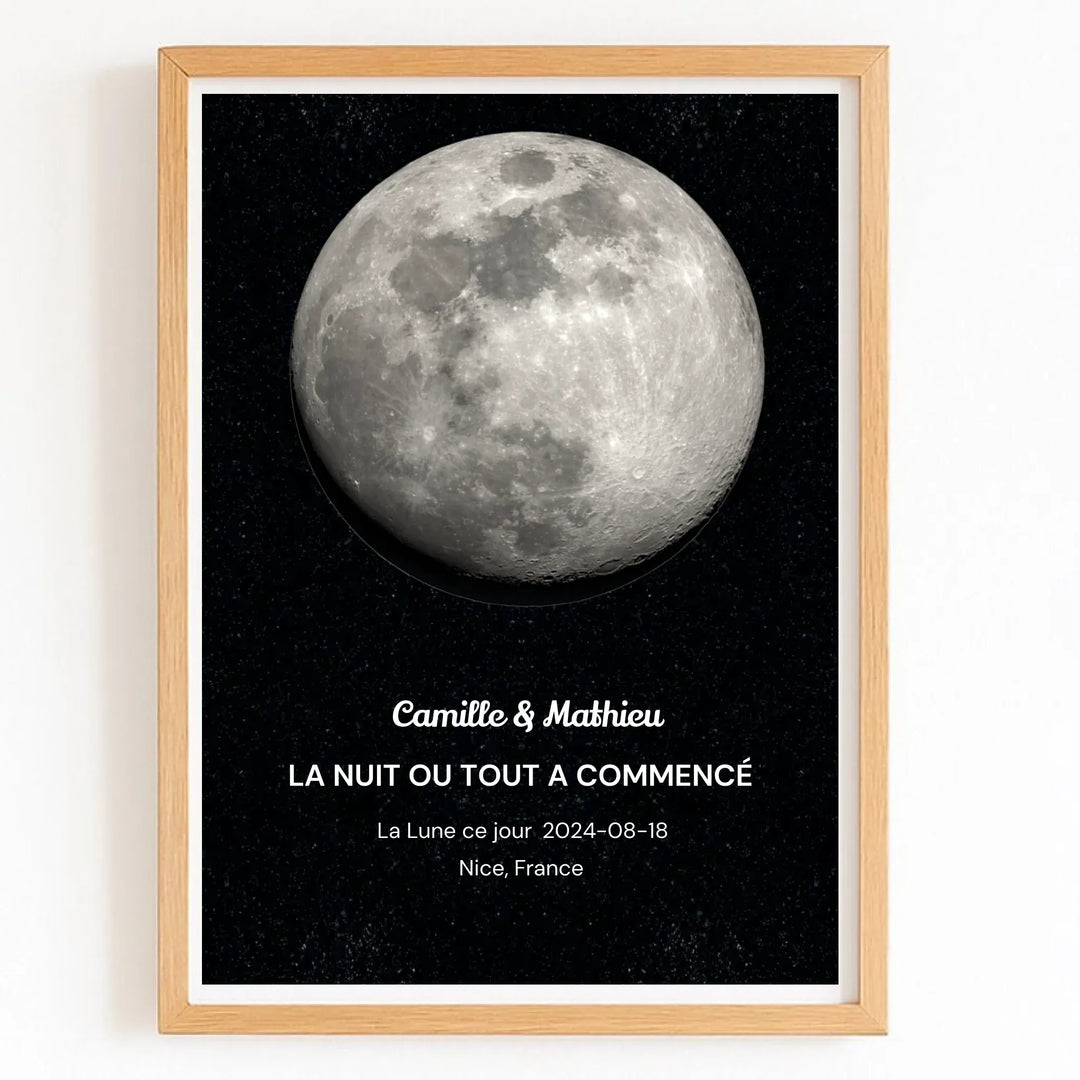 Affiche nuit rencontre Affiche Portrait / Bois Naturel / A4 21x29.7 cm