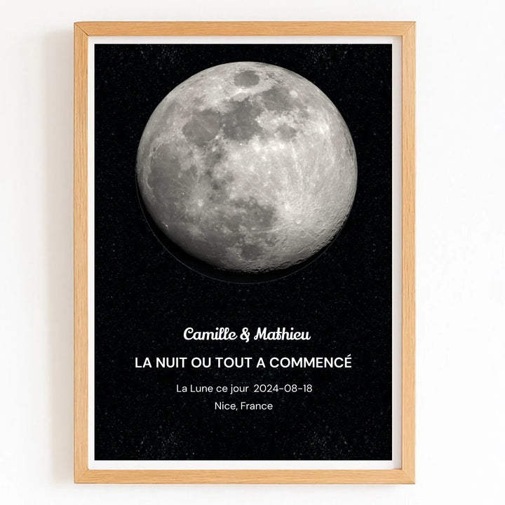 Affiche nuit rencontre Affiche Portrait / Bois Naturel / A4 21x29.7 cm