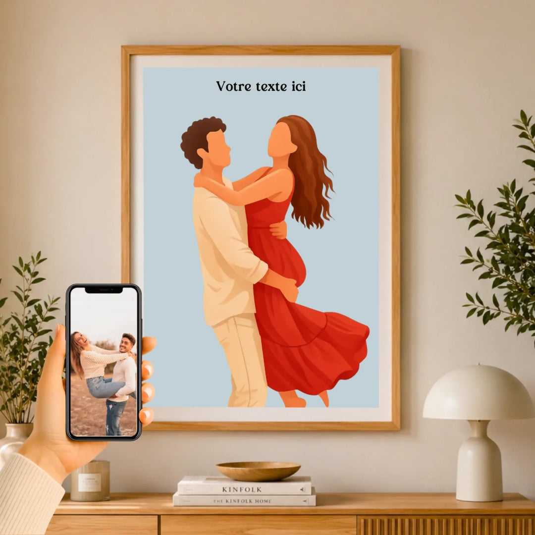Affiche personnalisée - Photo en illustration minimaliste