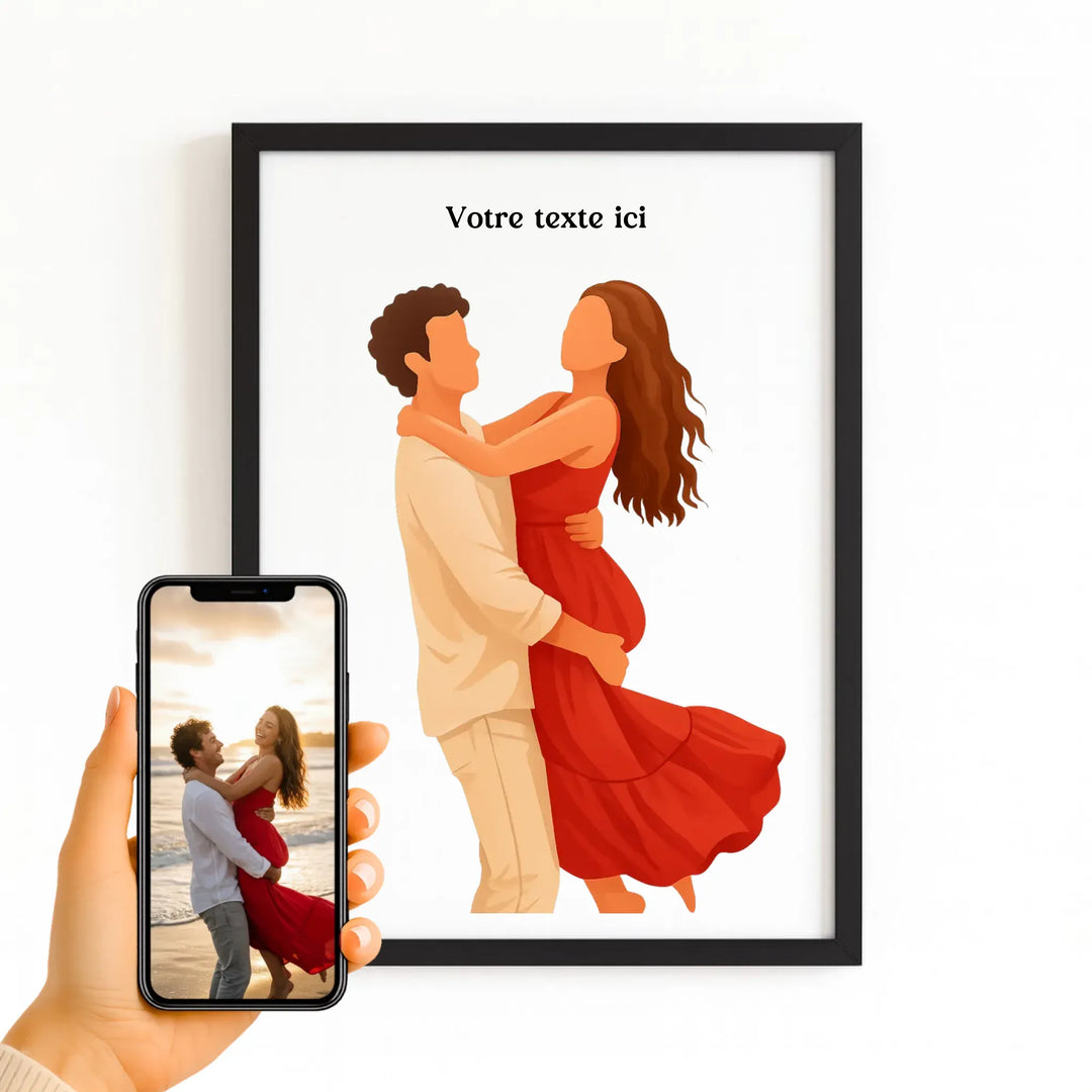 Affiche personnalisée - Photo en illustration minimaliste