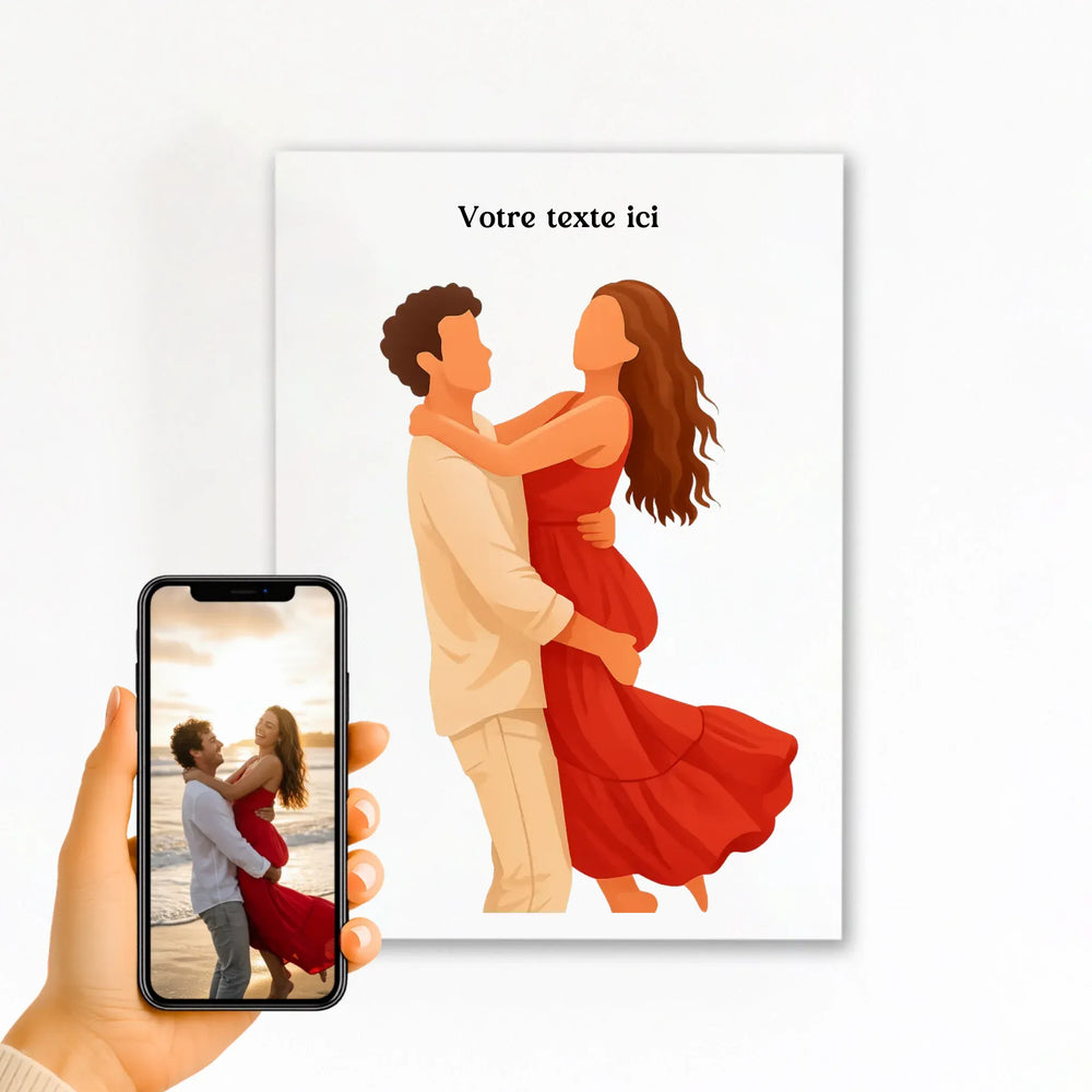 Affiche personnalisée - Photo en illustration minimaliste