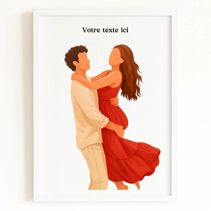 Affiche personnalisée - Photo en illustration minimaliste Bois Blanc / A4 21x29.7 cm