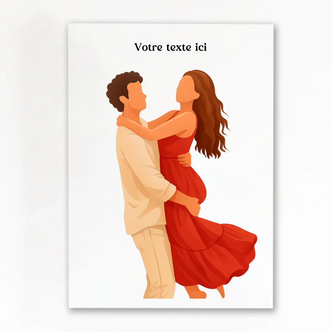 Affiche personnalisée - Photo en illustration minimaliste Poster sans cadre / A4 21x29.7 cm