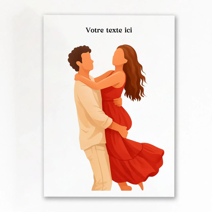 Affiche personnalisée - Photo en illustration minimaliste Poster sans cadre / A4 21x29.7 cm