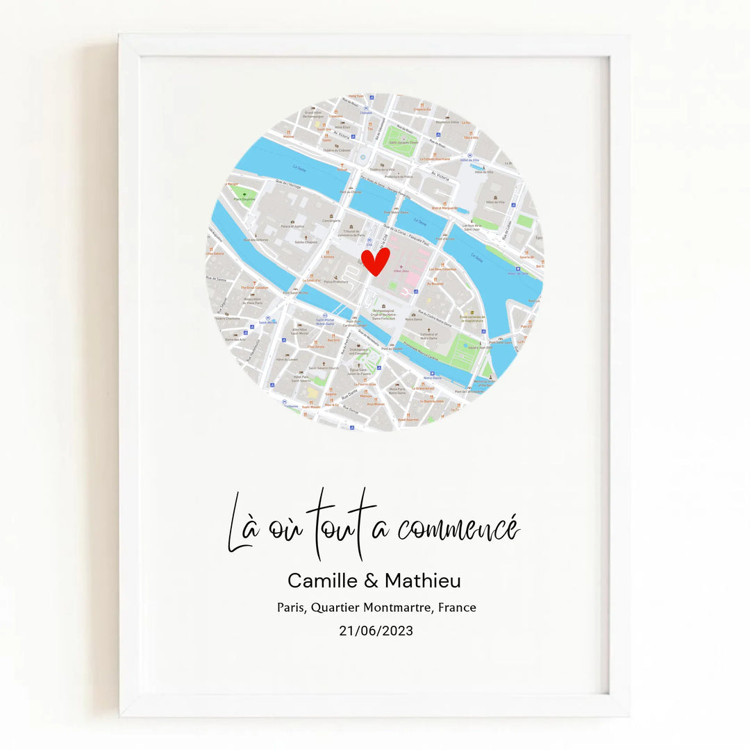 Affiche rencontre personnalisée Bois Blanc / A4 21x29.7 cm