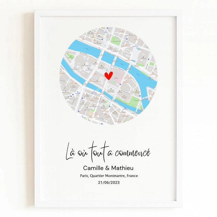 Affiche rencontre personnalisée Bois Blanc / A4 21x29.7 cm