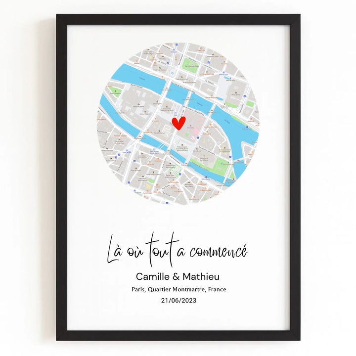 Affiche rencontre personnalisée Bois Noir / A4 21x29.7 cm