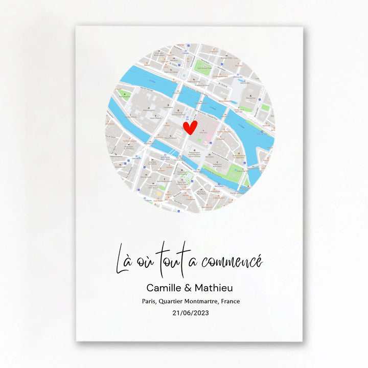 Affiche rencontre personnalisée Poster sans cadre / A4 21x29.7 cm