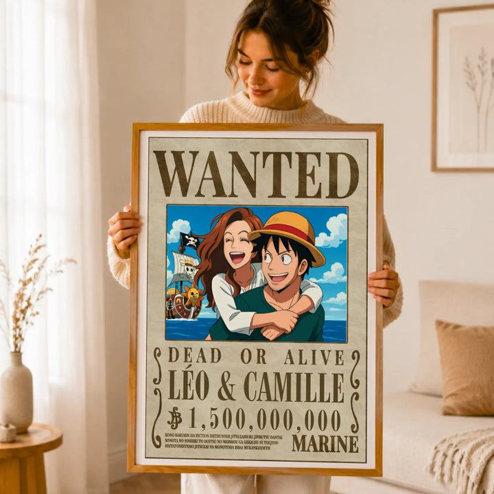 Affiche wanted One Pièce personnalisée