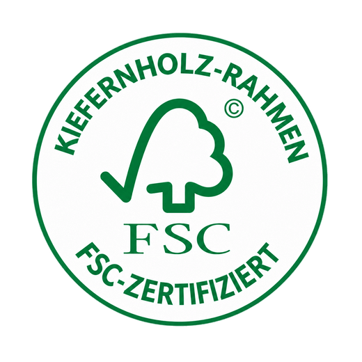 Symbol für einen FSC-zertifizierten Kiefernholzrahmen