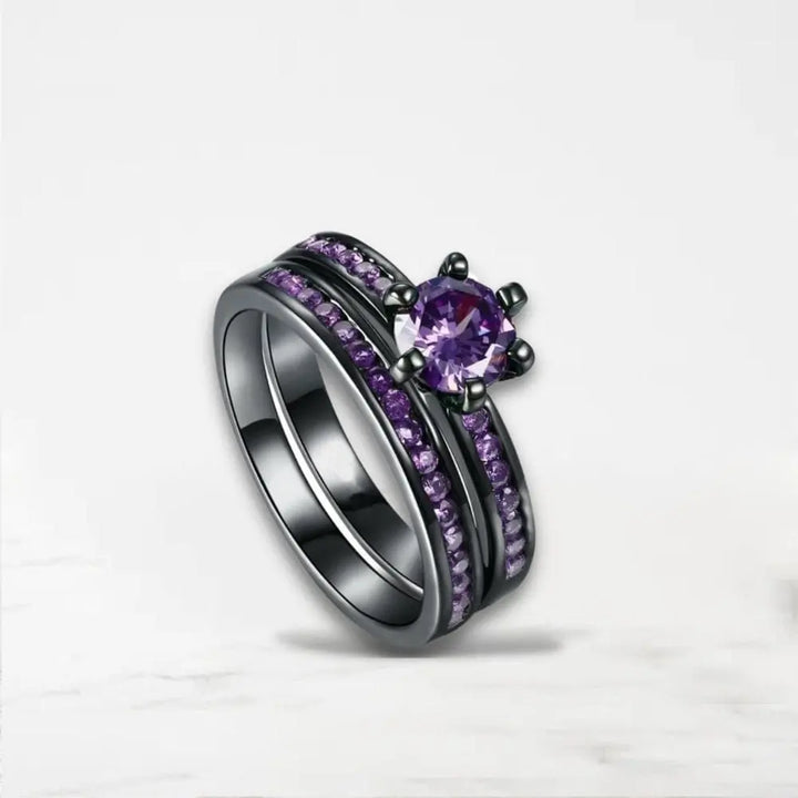 Bague Couple Celtique Noir / Elle / 49