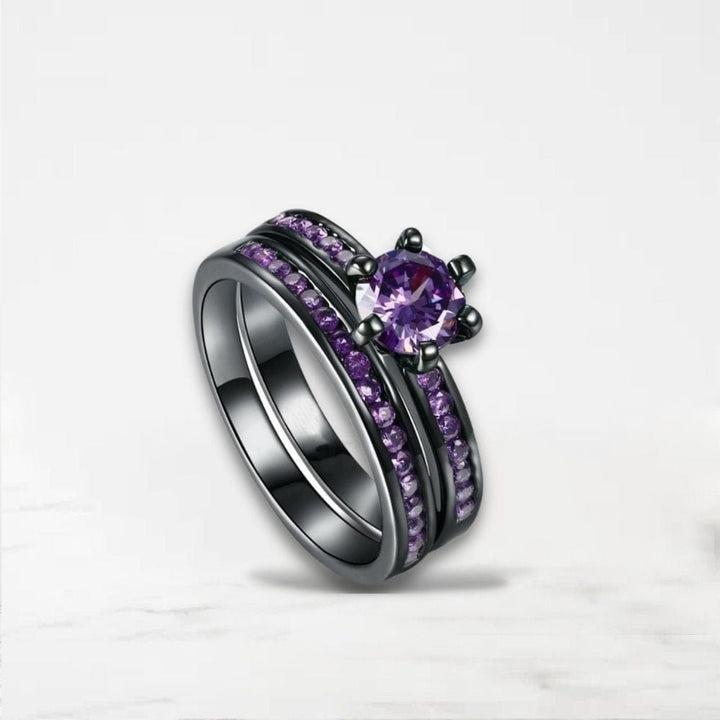 Bague Couple Celtique Noir / Elle / 49