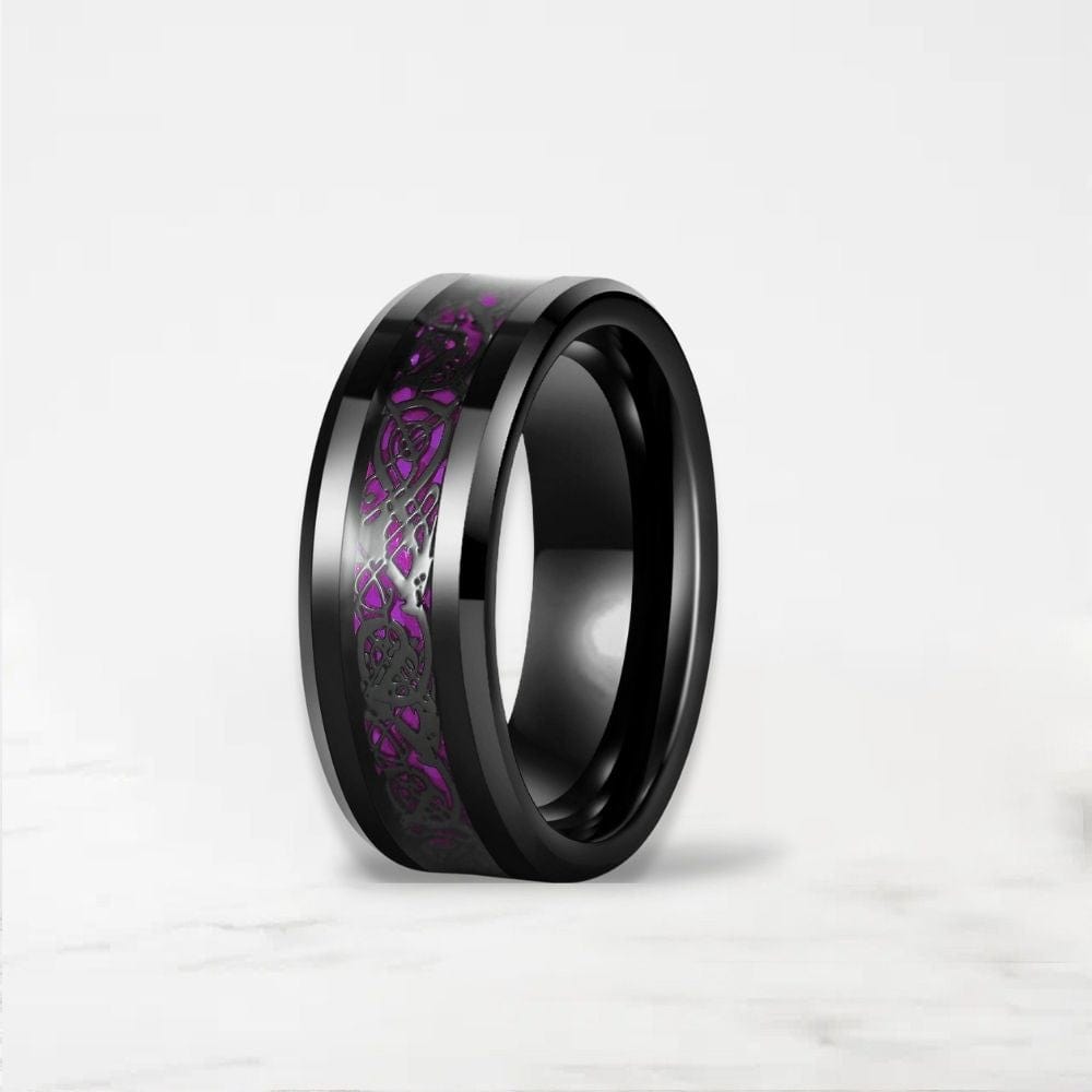 Bague Couple Celtique Noir / Lui / 49
