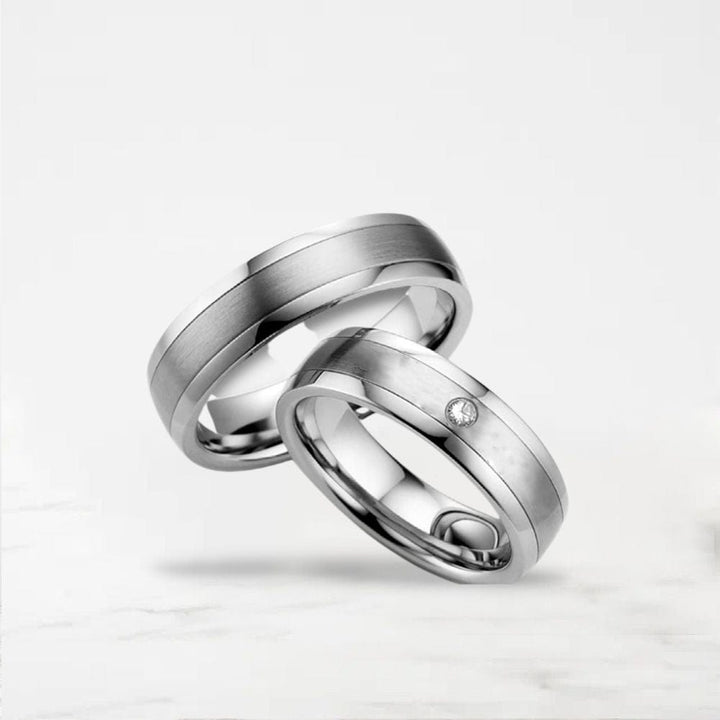 Bague Couple Homme & Femme Argent / 57 / 49