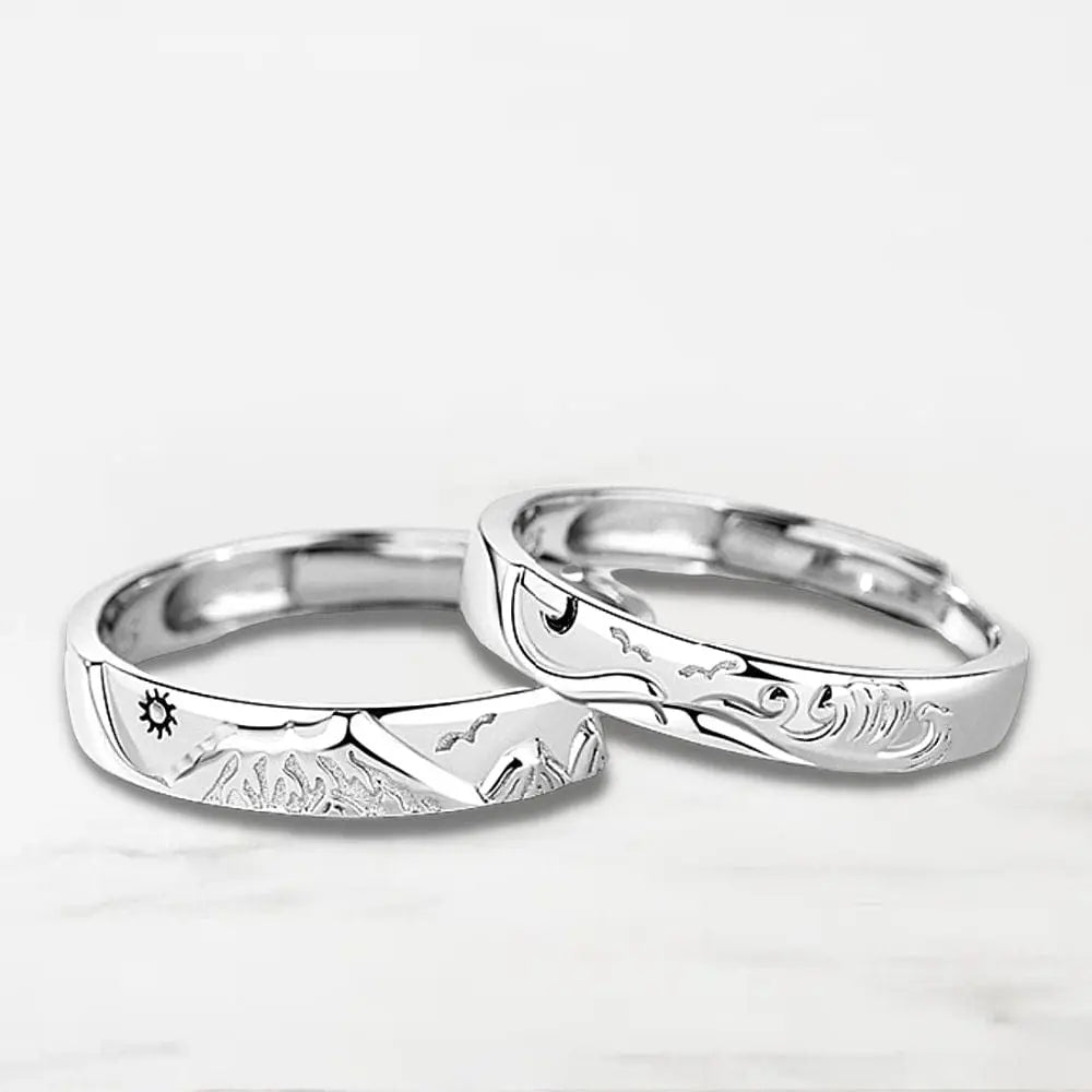 Bague Couple Promesse Argent / Paire