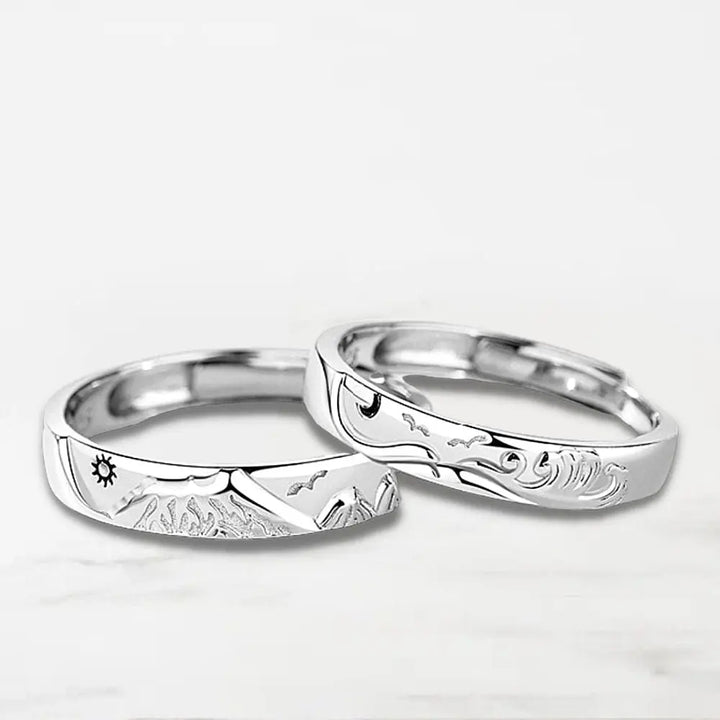 Bague Couple Promesse Argent / Paire