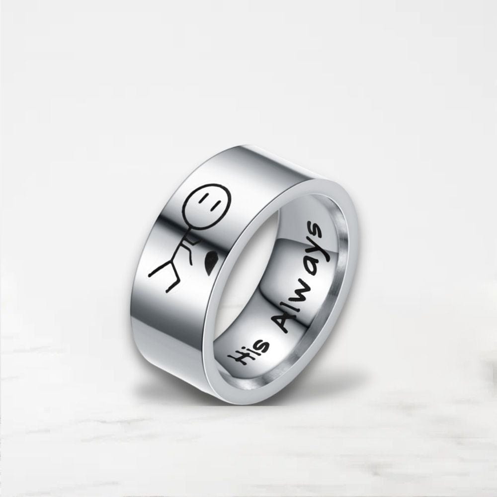 Argent / Her Forever / 49 Bague Couple