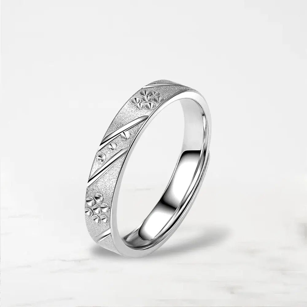 Bague De Pacs Couple Argent / Elle / Ajustable