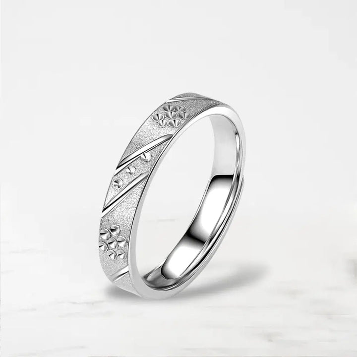 Bague De Pacs Couple Argent / Elle / Ajustable