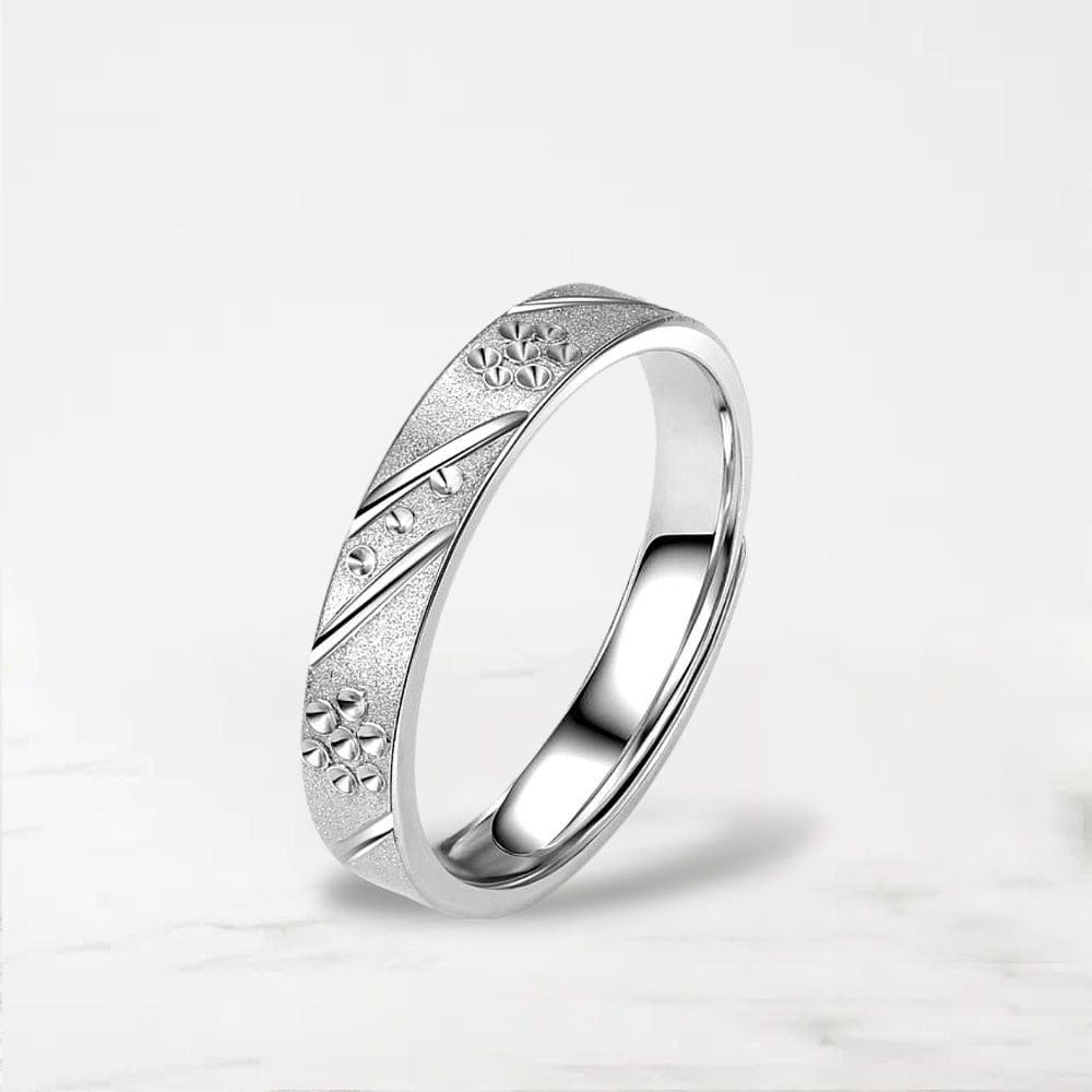 Argent / Elle / Ajustable Bague Couple