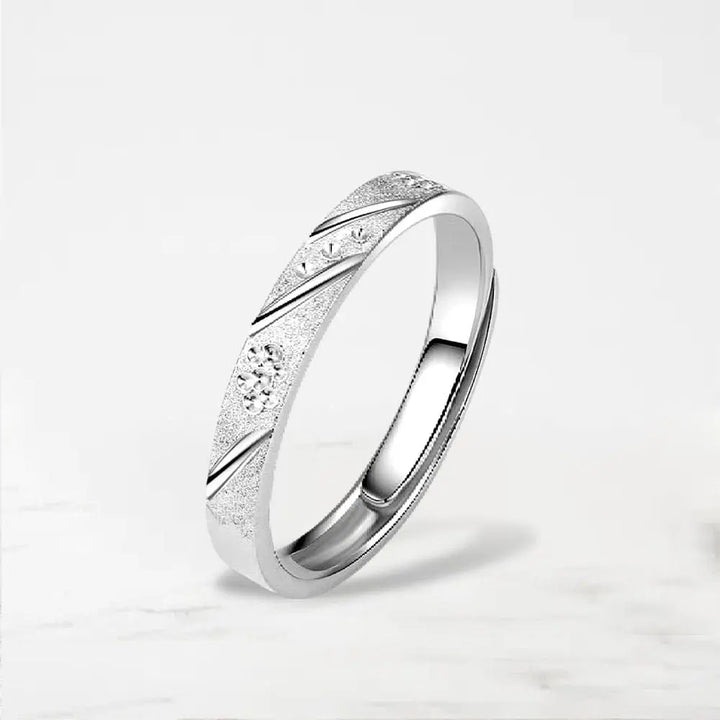 Bague De Pacs Couple Argent / Lui / Ajustable