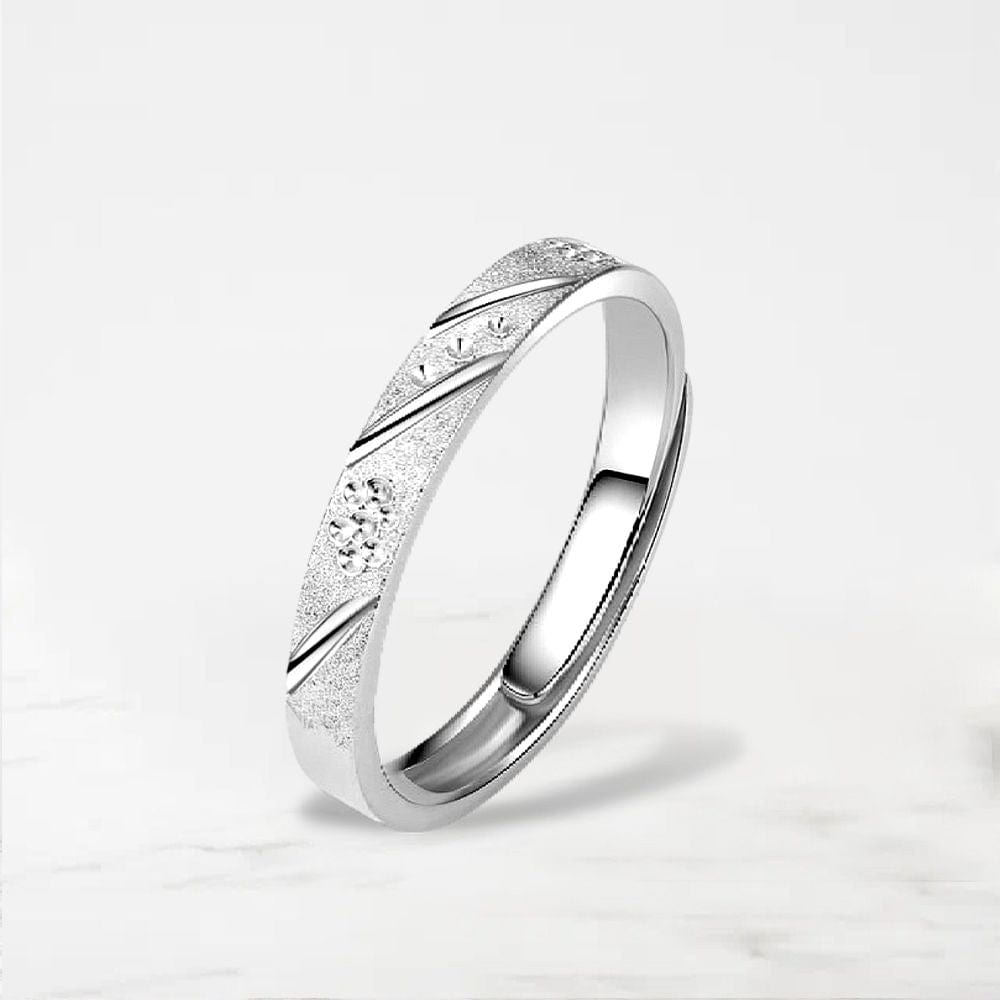 Bague De Pacs Couple Argent / Lui / Ajustable