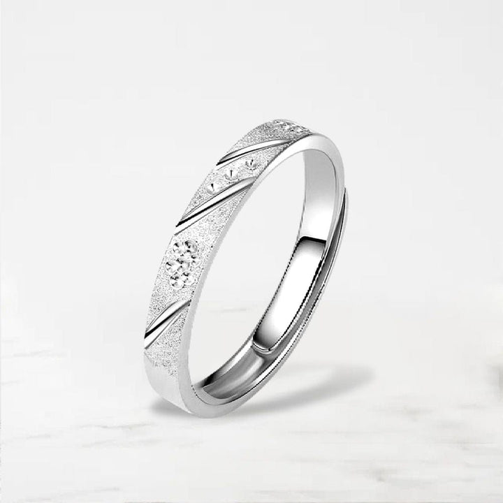 Bague De Pacs Couple Argent / Lui / Ajustable