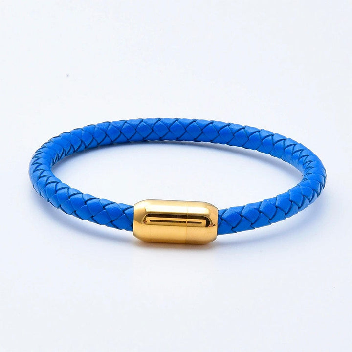 Bracelet Amitié Homme Femme Bleu / Or / 19cm