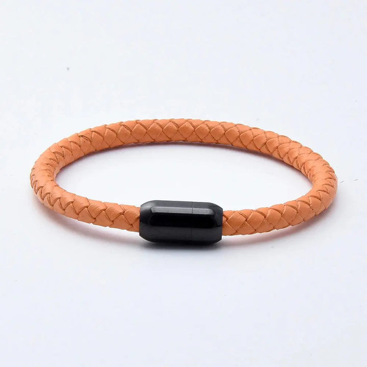 Bracelet Amitié Homme Femme Orange / Noir / 19cm