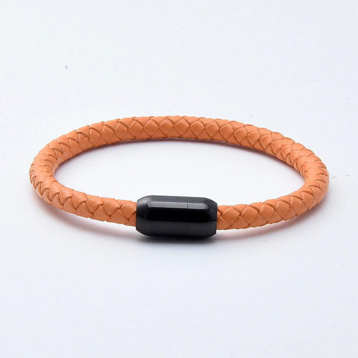 Bracelet Amitié Homme Femme Orange / Noir / 19cm