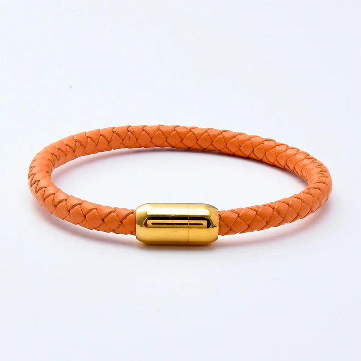 Bracelet Amitié Homme Femme Orange / Or / 19cm