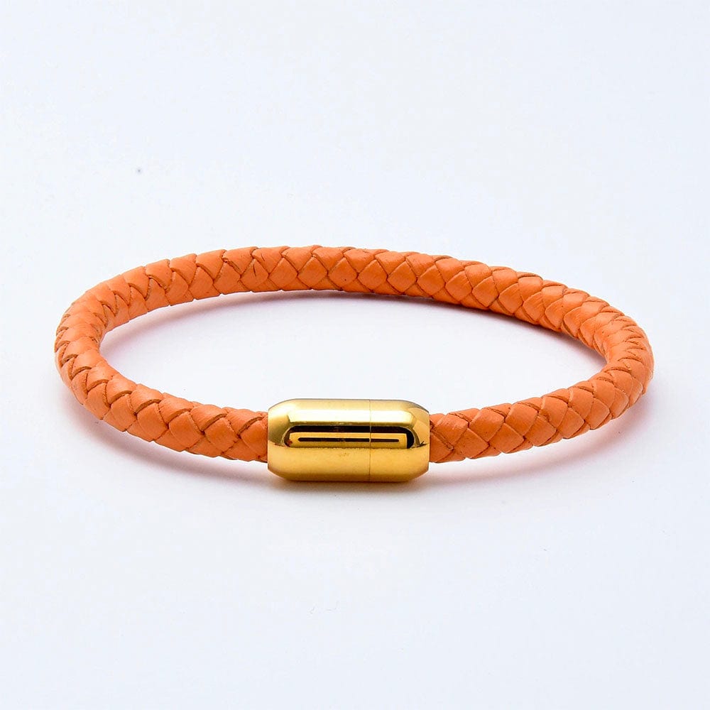 Bracelet Amitié Homme Femme Orange / Or / 19cm