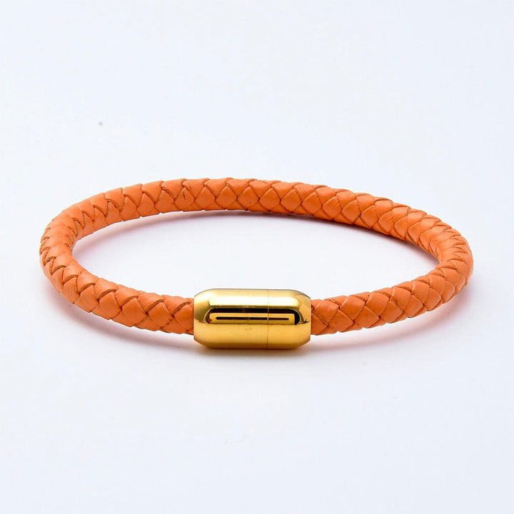 Bracelet Amitié Homme Femme Orange / Or / 19cm