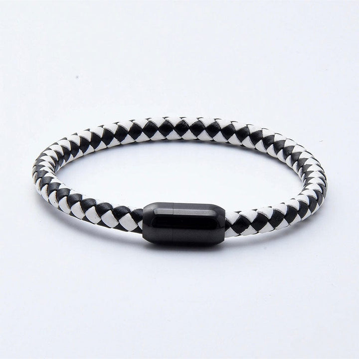 Bracelet Amitié Homme Femme Blanc / Noir / 19cm