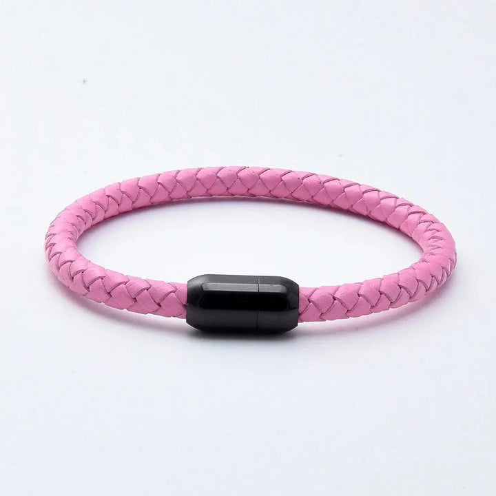 Bracelet Amitié Homme Femme Rose / Noir / 19cm