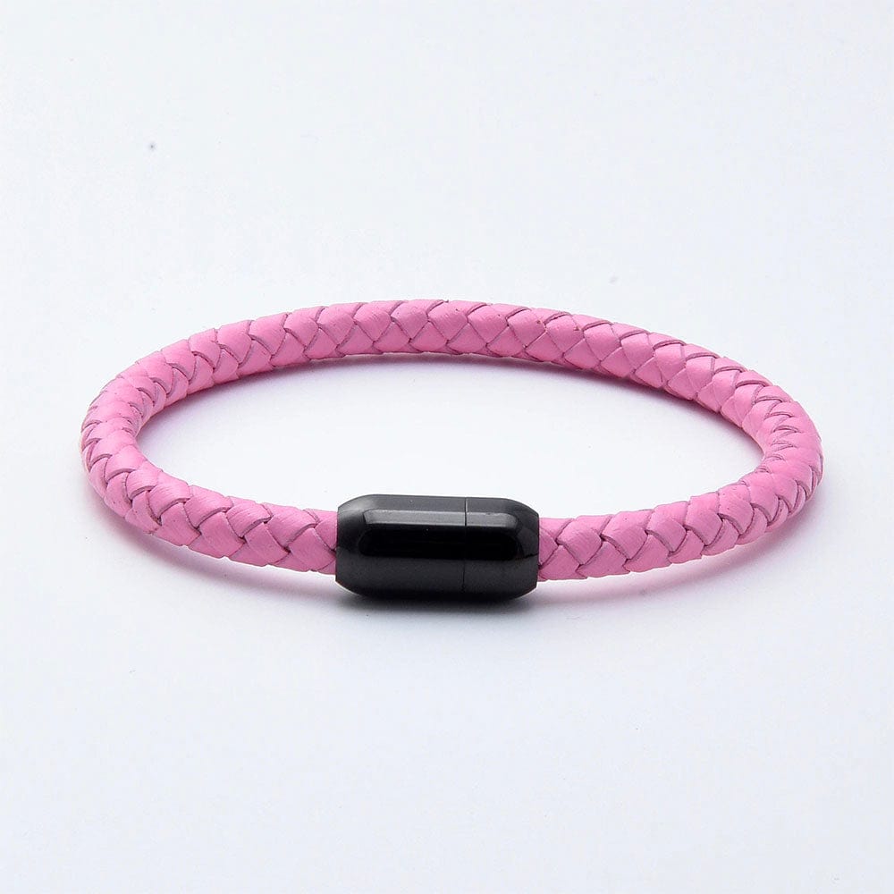 Bracelet Amitié Homme Femme Rose / Noir / 19cm
