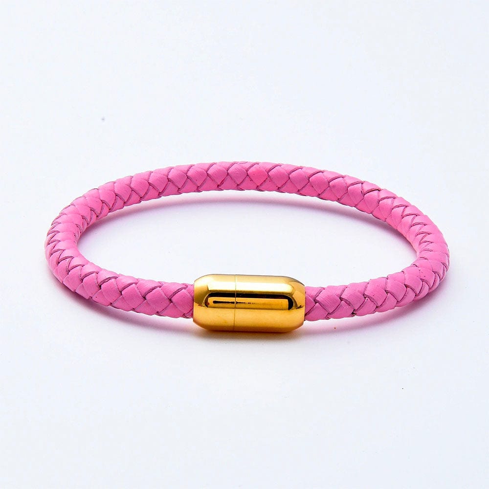 Bracelet Amitié Homme Femme Rose / Or / 19cm