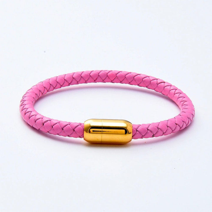 Bracelet Amitié Homme Femme Rose / Or / 19cm