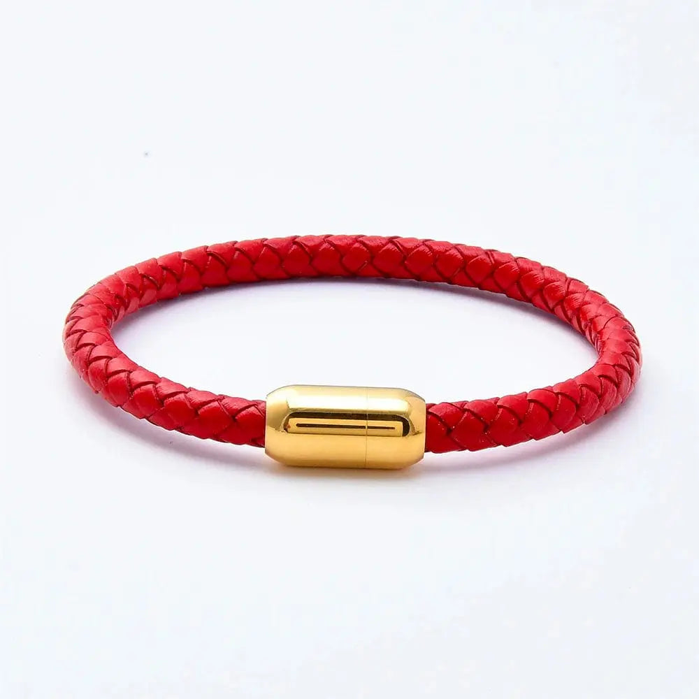 Bracelet Amitié Homme Femme Rouge / Or / 19cm