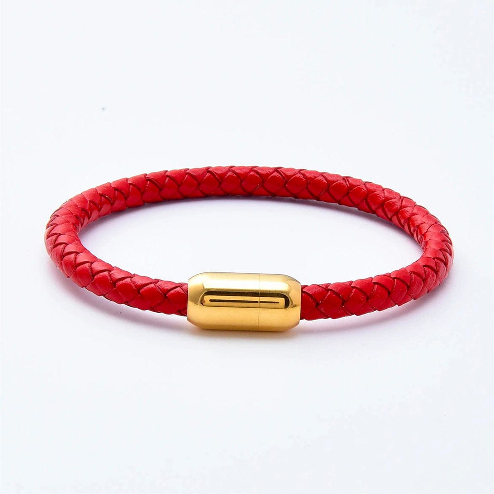 Bracelet Amitié Homme Femme Rouge / Or / 19cm