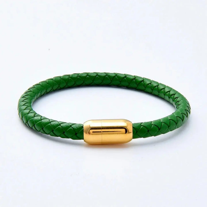 Bracelet Amitié Homme Femme Vert / Or / 19cm