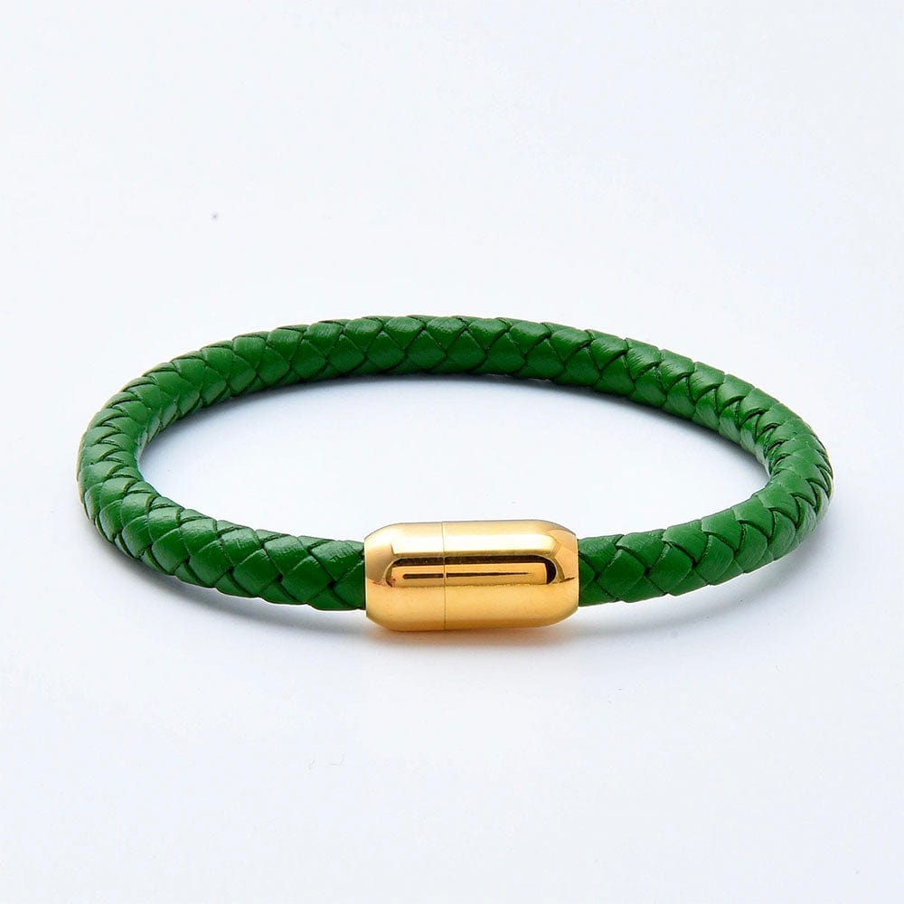 Bracelet Amitié Homme Femme Vert / Or / 19cm