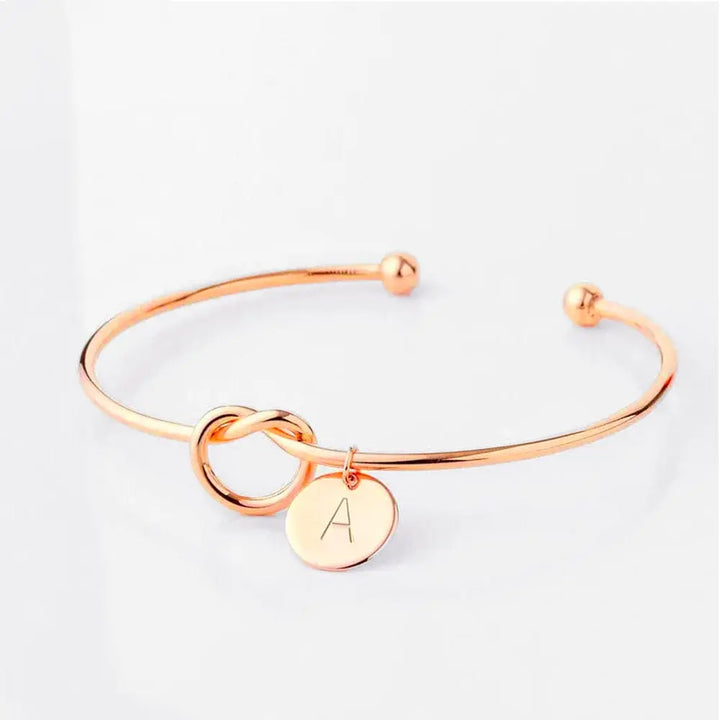 Bracelet Amitié Initiale Or-Rose / A
